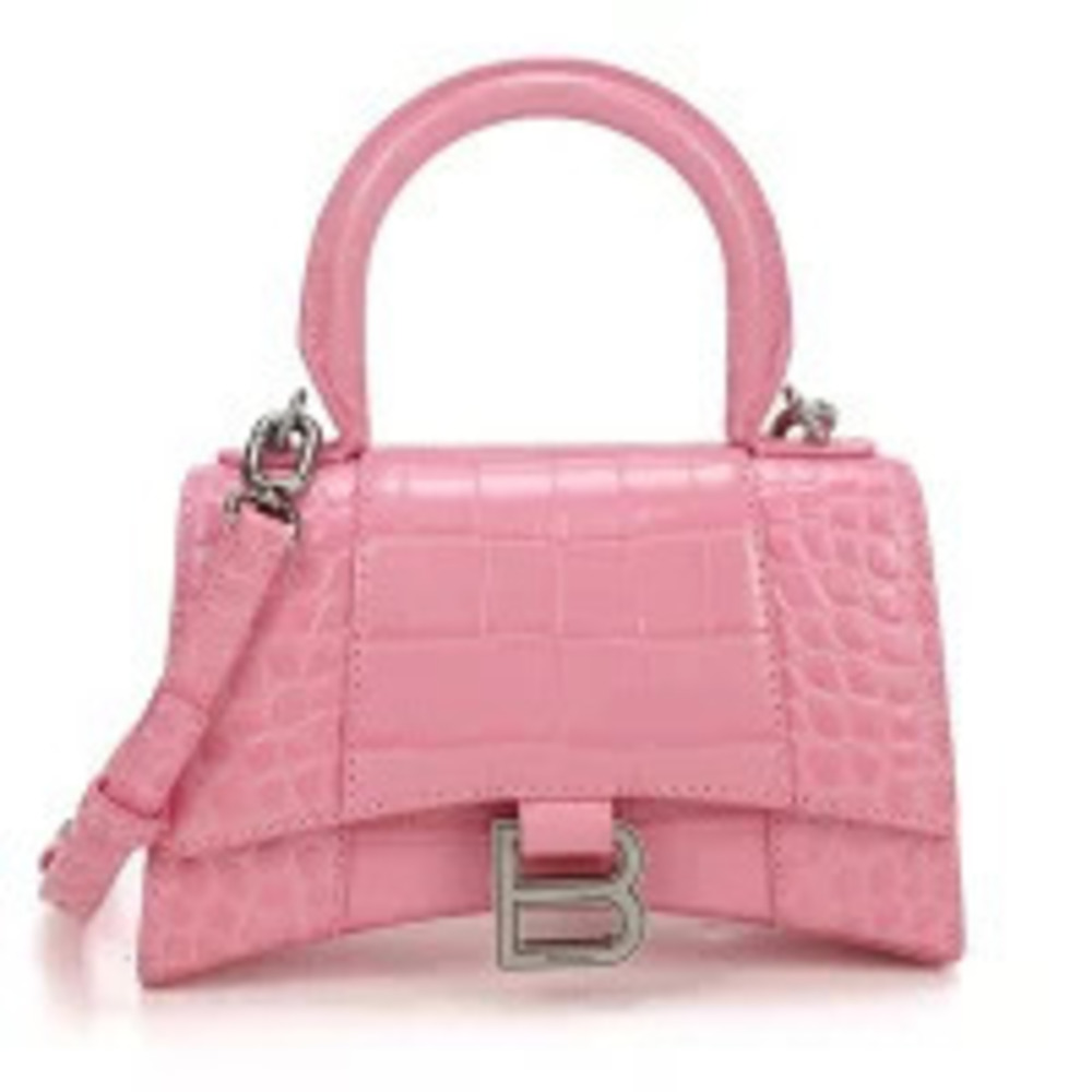 Balenciaga Handbag Hourglass Top Handle Bag Pink